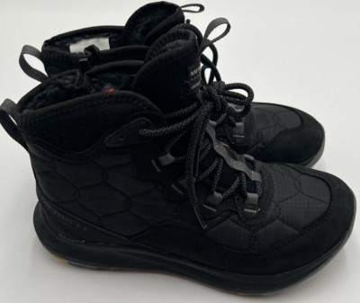 NWT Merrell Antora 3 Thermo Women's Mid Zip Black Lace Up Hiking Boot's Size 6