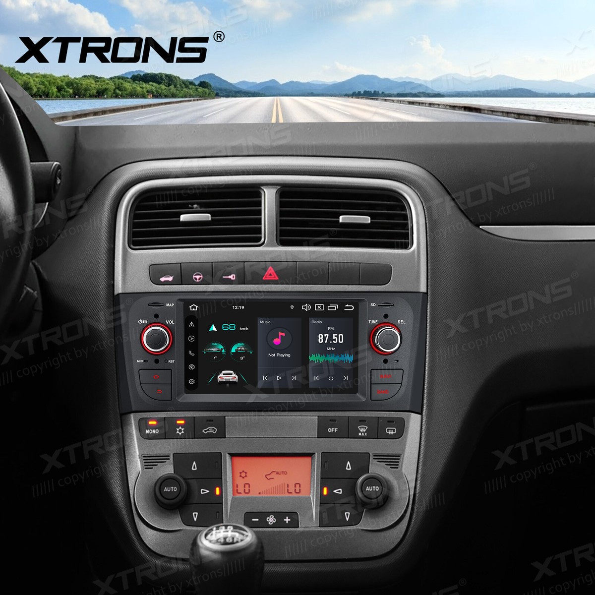 XTRONS 6.2 Inch Android 13 4GB 64GB Car Stereo for Fiat Punto Linea Octa Core Radio Player, Built-in 4G Wireless Car Play GPS Navigation DSP RDS Radio Bluetooth WIFI, Optional AHD CAM
