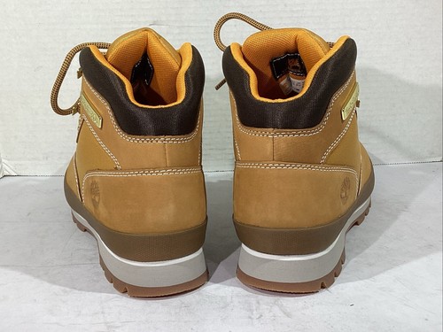 Timberland Mens Size 9.5 EU 43.5 Wheat Nubuck Euro Hiker Mid Hiking Boots AJ-391 - Picture 6 of 9
