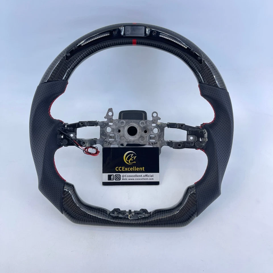 Volante de fibra de carbono real Accord para 11ª generación Honda civic (FL5)/12ª generación Foto 2 de 4