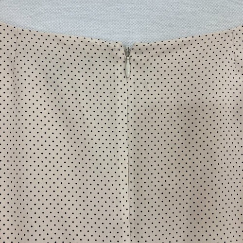 Banana Republic Black Cream Polka Dot Pintuck Preppy Office Dress size 10 - Picture 11 of 12