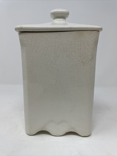 Vintage ceramic tea cannister blue windmill 8” with lid - Picture 5 of 11