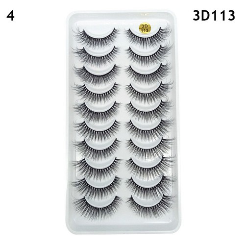10X 3D Mink Handmade Fake Eyelashes Natural Long Wispy Makeup False Lashes - Picture 26 of 28