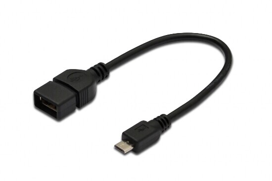 CAVO OTG USB FEMMINA A MICRO USB MASCHIO - 2O CM (AK300309002S)