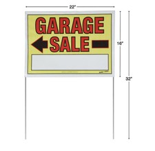 Garage Sale Sign with Metal U-Stake