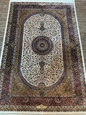 Silk 3 x 5 ft High Quality Medallion Design Mid Size Area Rug Carpet