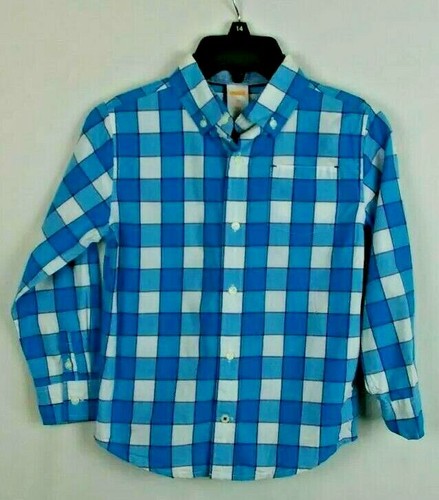 Gymboree 100% Cotton Long Sleeve Blue Plaid Button Up Shirt Boy's/ Kid's Size 5T - Picture 12 of 12
