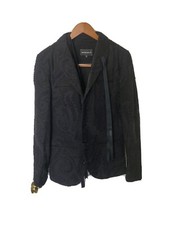 Ann Demeuleester Men's Black Textured Vest And Blazer Set Small