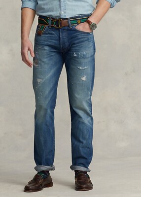 POLO RALPH LAUREN Classic Fit Distressed Stretch Men's Jean (Size