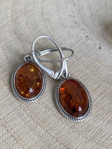 Bernstein Restposten Konvolut Sterling Silber 925 Ring Ohrringe Anhänger Cognac - Bild 2 von 8