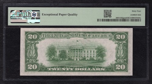 FR. 2054-Hdgsm 1934 $20 FRN FEDERAL RESERVE NOTE ST. LOUIS, MO PMG UNC-64EPQ (B) - Picture 2 of 2