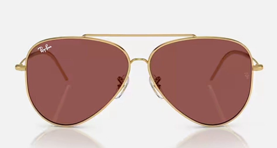 RAY-BAN NEW AVIATOR REVERSE Sunglasses Metal Gold / Dark