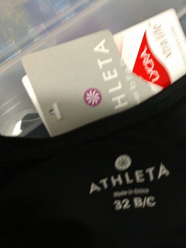 NWT Athleta Tara Takini halter bikini summer 32 B/C black swim - Picture 3 of 6
