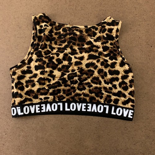Shein Kids Girl Size 11-12 Black Leopard Print 2 Piece Crop Top Leggings Set NWT - Picture 6 of 8