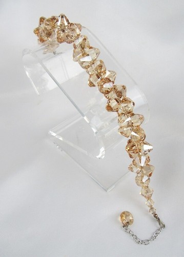 Uno Alla Volta 2020 Sparkling Champagne Crystal Adjustable Length Bracelet - NEW - Picture 5 of 7