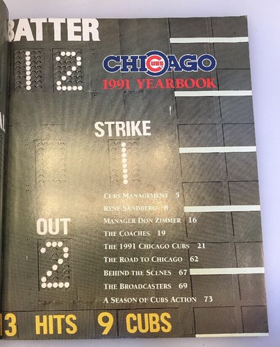 1991 Chicago Cubs Yearbook MLB Ryne Sandberg Cover Andre Dawson - Picture 3 of 12