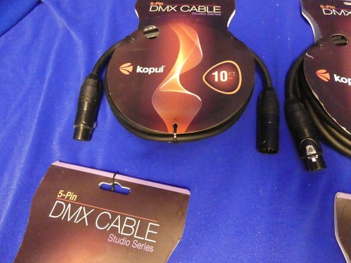 Kopul 5-Pin Male to 5-Pin Female DMX Cables Studio Series 10ft long (QTY 7), NEW - Picture 6 of 12