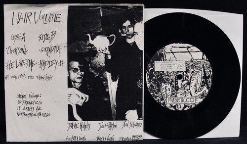 HAIR VOLUME~Clocksong~Indie Rock 45 + Picture Sleeve~Frenetic Co. Records - Picture 2 of 2