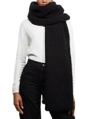 THEREDTHREAD S fuzzy scarf ブラック THEREDTHREAD / ザレッドスレッド】S fuzzy scarf