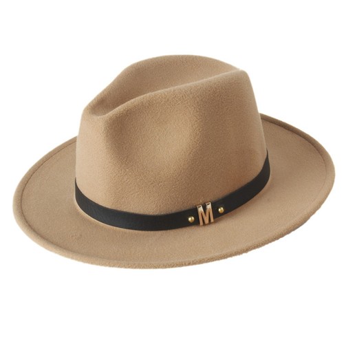 Fedora Hat Wool Blend Wide Brim 