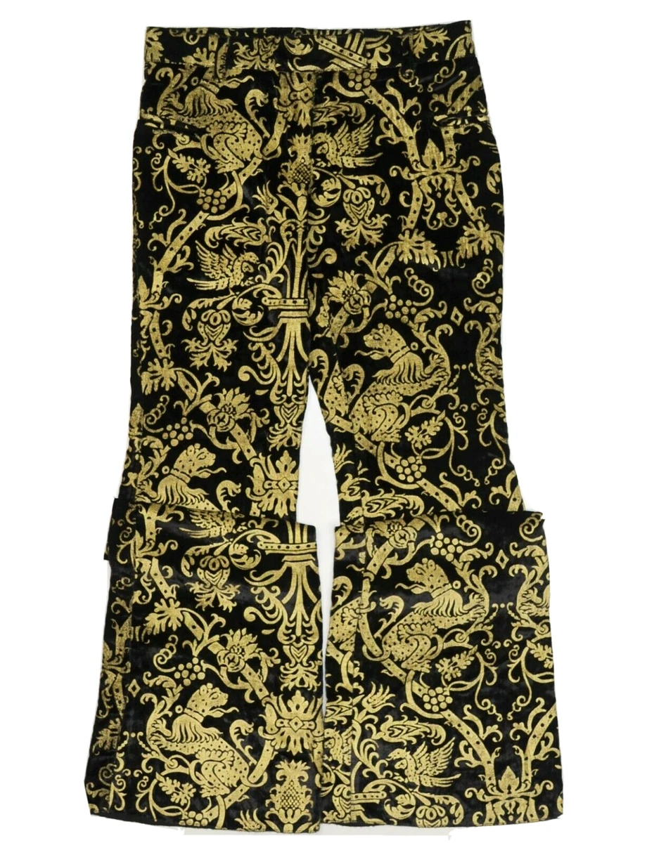 Gold silk best sale pants