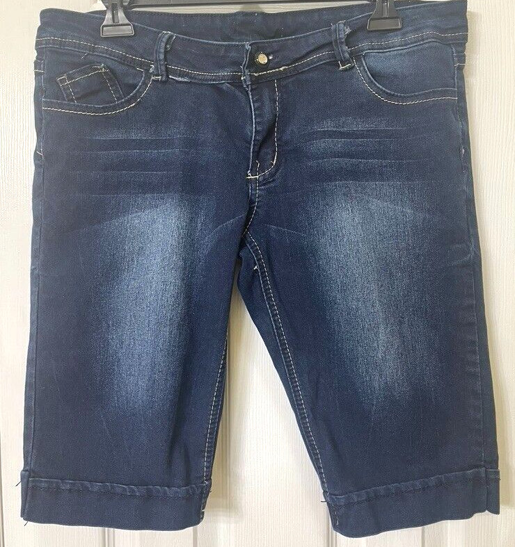 shorts denim size 15 Bermuda low rise stretch beach cruise comfort worn twice-image
