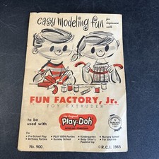 Vntg 1965 Play-Doh Fun Factory Jr. Instruction Booklet