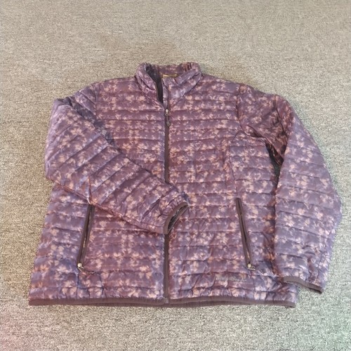Eddie Bauer Jacket Womens Extra Large Purple Tye Dye Full Zip