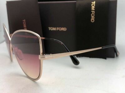 TOM FORD Sunglasses ELISE-02 TF
569 28T 65-5 Gold Cat Eye w/Violet
Pink Fade YENİ TOM FORD Sunglasses ELISE-02 TF 569 28T 65-5 Gold Cat  main image 2