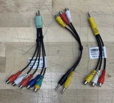 Samsung BN39-01154H & BN39-01154W Composite & Component Adapter Cables -Set of 3
