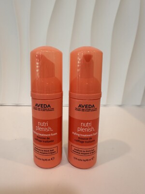 Aveda Nutri-Plenish Styling Treatment Foam 1.5 oz / 45ml  set of 2 pcs **NEW**