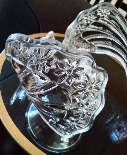 VTG Glass Drapery Curtain Tie Back~Set of 2 Fan Shaped~Anthurium Design~12 Avail - Picture 5 of 11