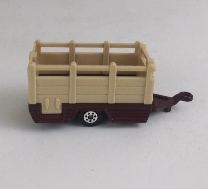 Remolque de juguete Maisto vintage para ganado/ganado bronceado y marrón de 1,25" x 3" Foto 3 de 4