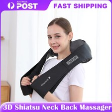 3D Shiatsu Neck Back Massager Electric With Heat, Deep Tissue Kneading Health AU
