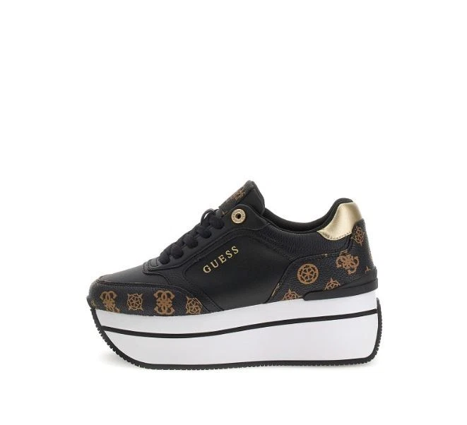 Zapatos De Mujer Logo Moda Guess Sneakers FLPCM4FAL12 Negro - Imagen 3 de 4