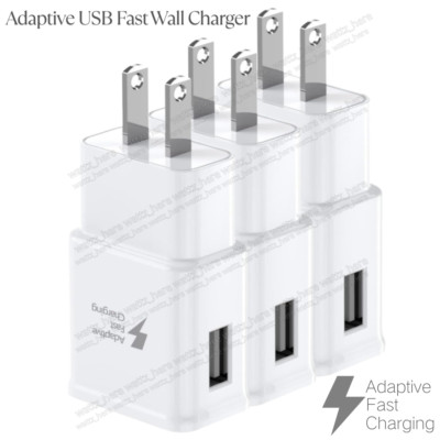 Adaptive Fast Charging US Wall Plug Charger For Samsung iPhone Galaxy S10 Note 8