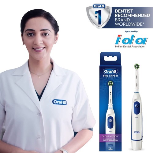 Oral B Electric Toothbrush for adults, Battery Operated with replaceable head - Picture 5 of 5