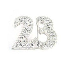 Jodran 23 Number Basketball Sport Clear Rhinestones HIP HOP Metal Belt Buckle