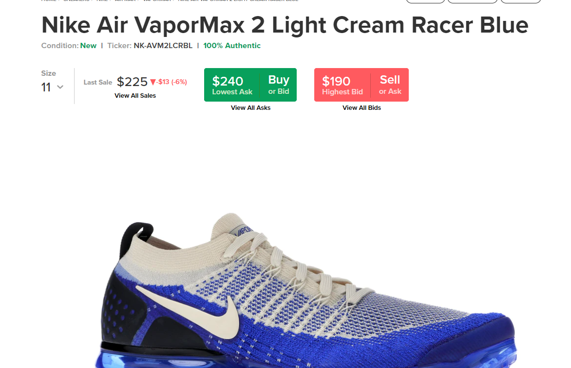 air vapormax 2 light cream racer blue