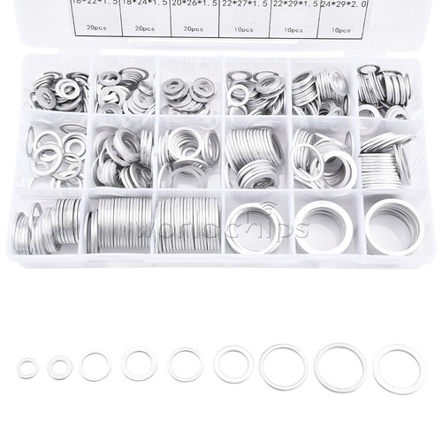 450PCS Set Oil Drain Plug Aluminum Washer Gasket Washer Sealing Ring Assortment - 第 2/9 張圖片