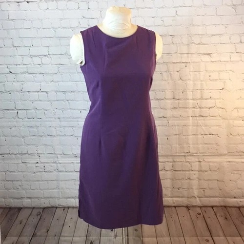 purple sleeveless shift dress 