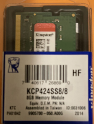Kingston KCP424SS8/8 8GB DDR4 SDRAM Memory Module - 2400 MHz - 260