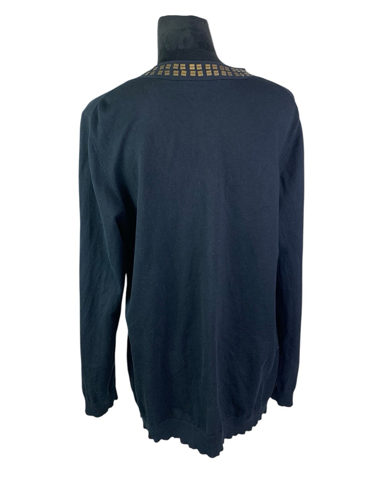 Pendleton Black Silk Blend Sequin V-Neck Cardigan… - image 4