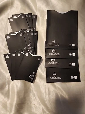 ALPINE RIVERS 18 RFID Blocking Sleeves for Credit Cards and Passports - Identity Theft Protect