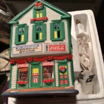 Coca-Cola Town Square Collection General Store US Post Office 1994 Christmas