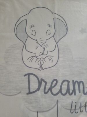 dream big dumbo Baby Disney Decke clevercare Clever Care weiche Bettdecke weiß