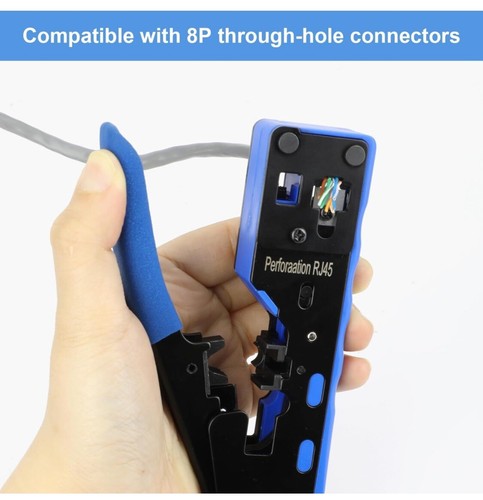 Rj45 Crimping Tool Kit Set For CAT5/CAT6 Lan Cable Tester Network Repair Tools U - Picture 13 of 22