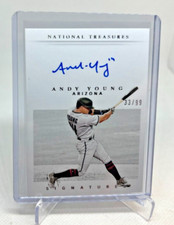 2021 National Treasures Signatures ANDY YOUNG ON CARD AUTO 33/99