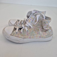 Converse Sneaker 1 weiß Chuck Taylor Junior High Top Mädchen Canvas Schuhe geblümt