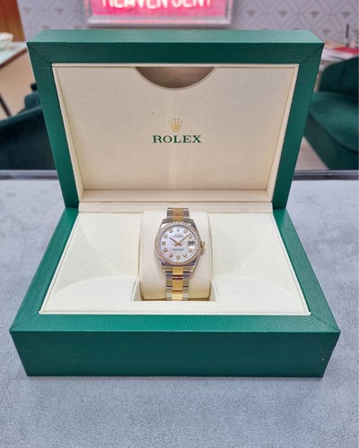 Rolex Datejust Mother of Pearl Dial 31 Steel & Gold Oyester Bracelet 178273 - Picture 7 of 11